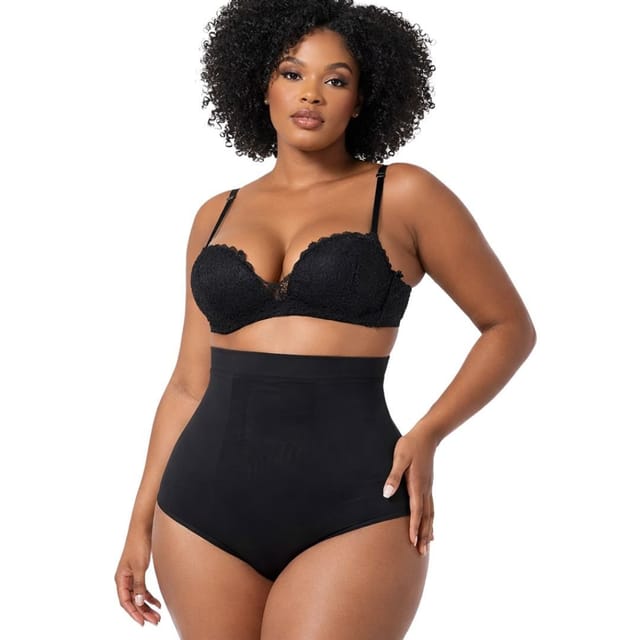 GWB Shapewear GWB Shapewear Women's High Waist Tummy Control Shapewear Brief Short in Black - 3
