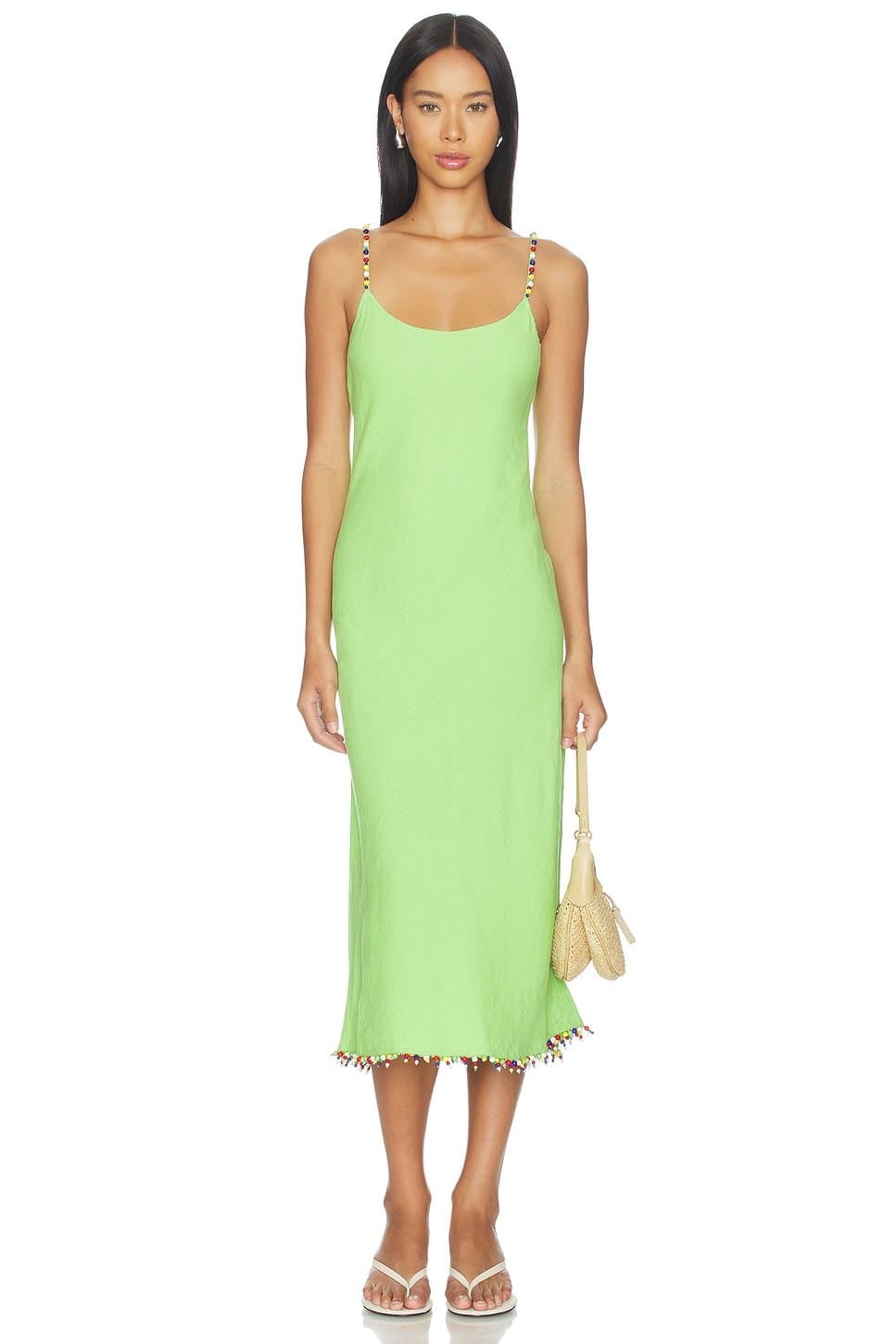 revolve Linen Scoop Neck Slip Dress
