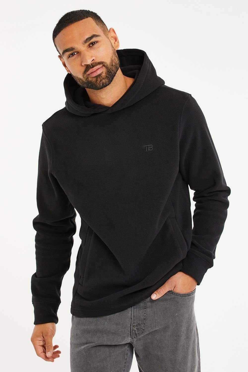 Threadbare Threadbare Men's Black Microfleece Hoodie