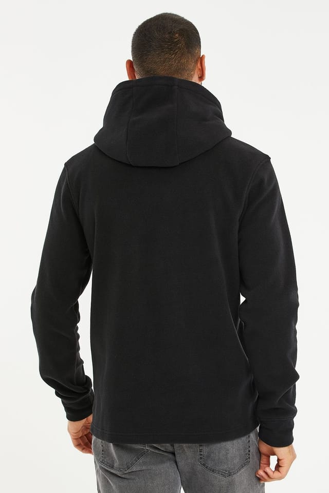Threadbare Threadbare Men's 'Ryan' Microfleece Overhead Hoodie in Black - 2