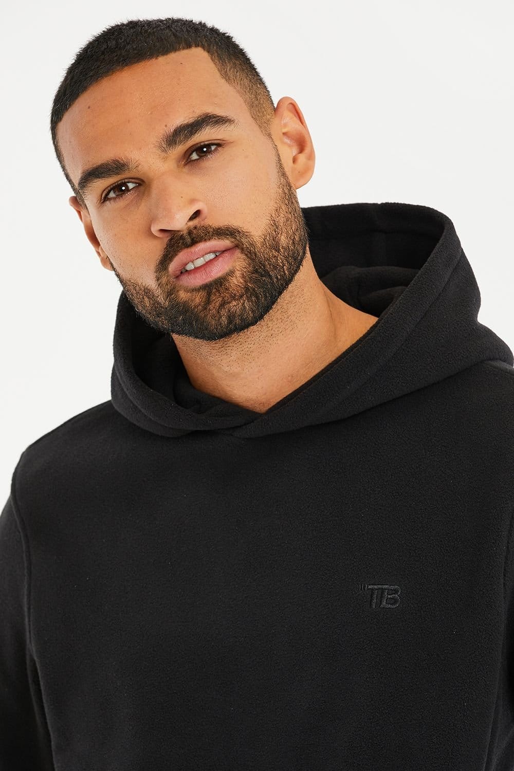 Threadbare Threadbare Men's 'Ryan' Microfleece Overhead Hoodie in Black - 4