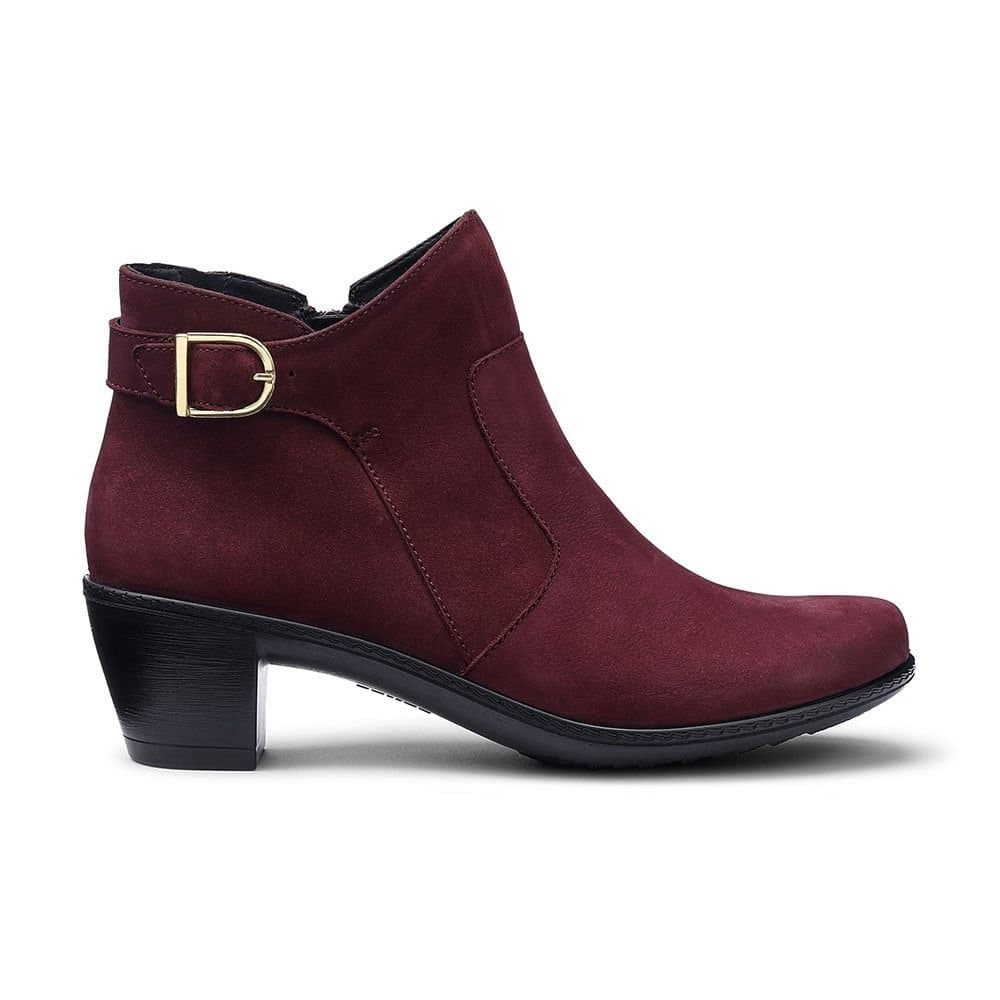 Hotter Hotter Women's 'Madison' Ankle Boots in Maroon
