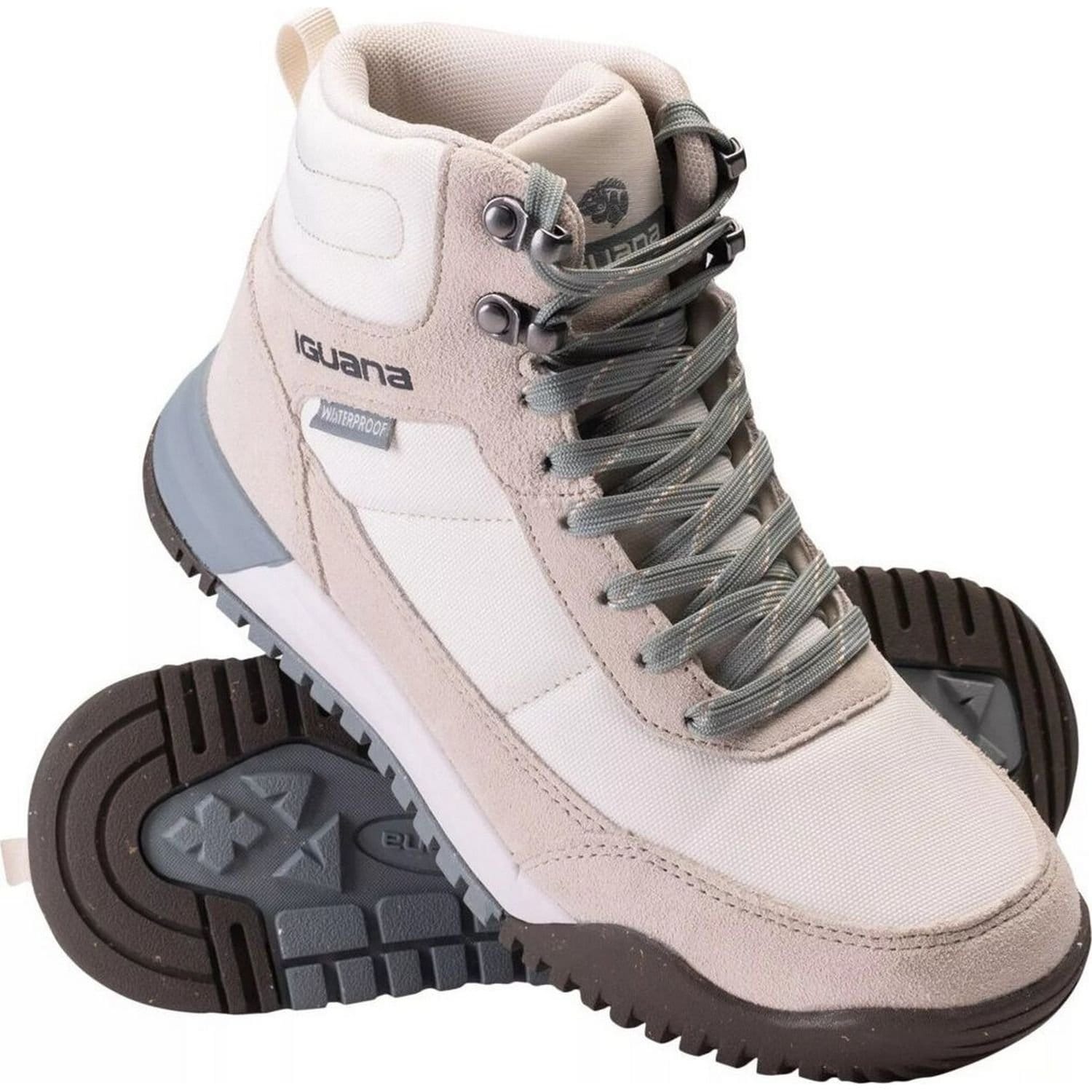 Iguana Iguana Women's Wezen Suede Waterproof Mid Shoes in Light Beige - 4