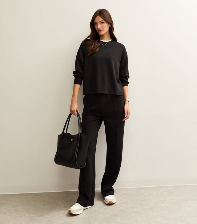 New Look Women's Tall Premium Black Jersey Sweatshirt New Look - 3