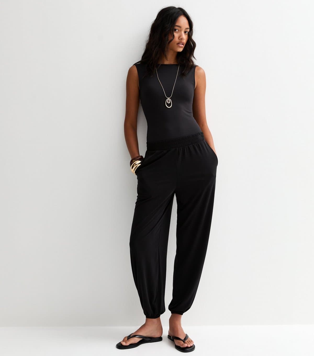 New Look New Look Black Jersey Harem Leggings