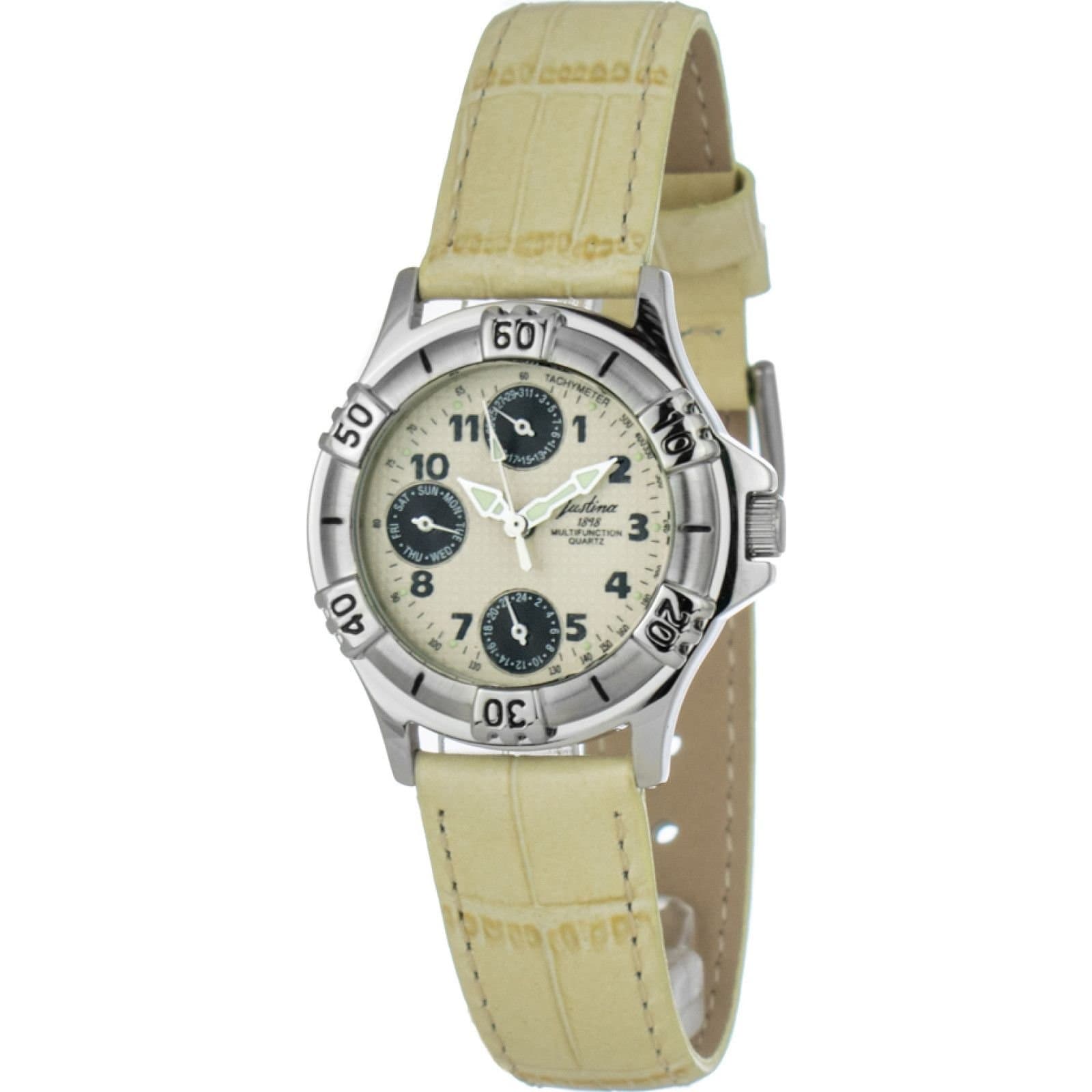 Justina Justina Women's 32552H 30mm Quartz Watch in Beige