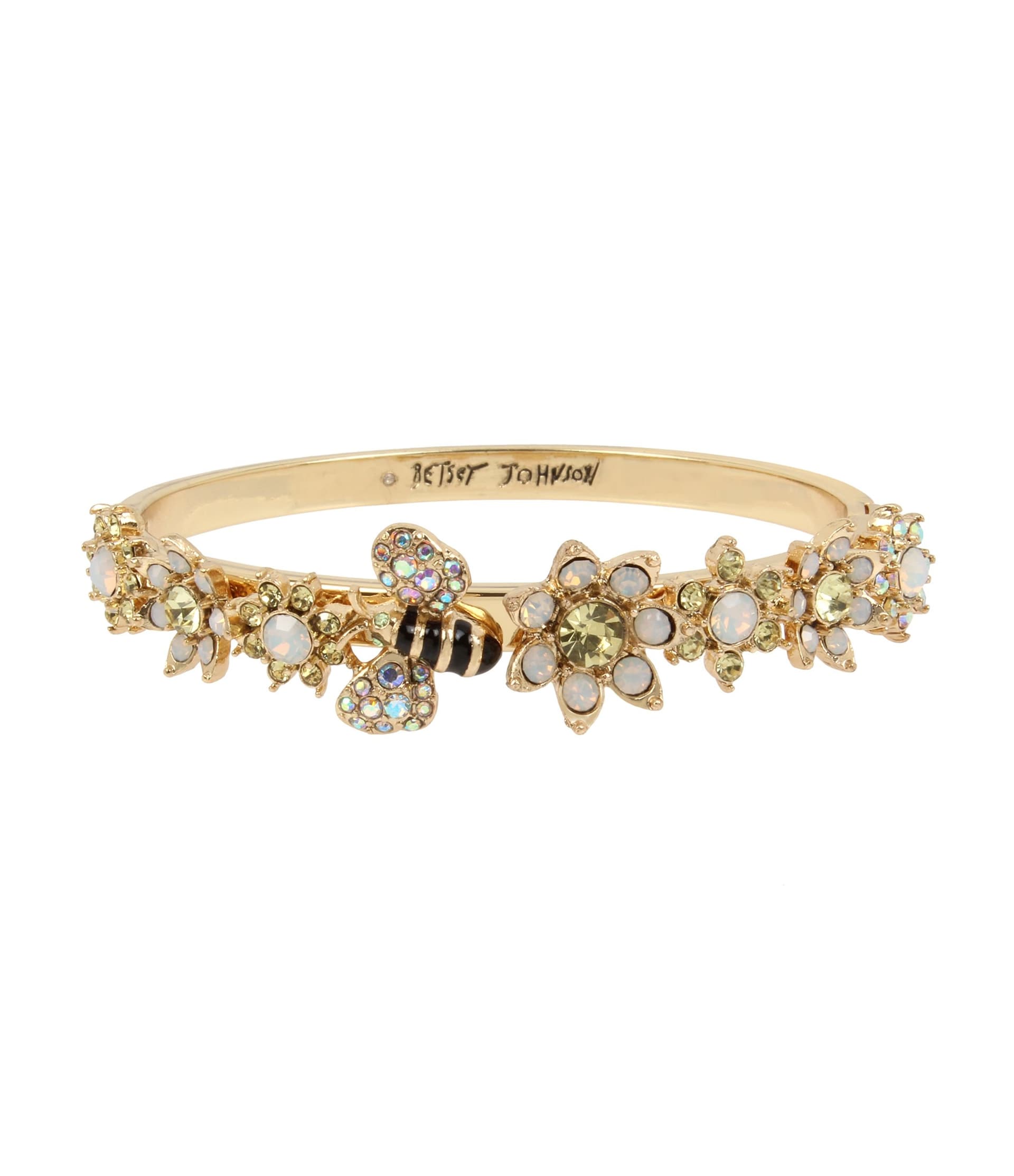 Betsey Johnson Betsey Johnson Lemon Bumble Bee & Flower Bangle Bracelet