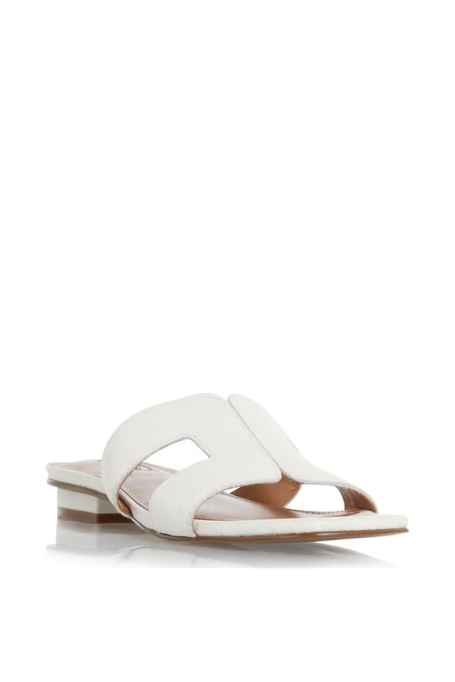 Dune London Dune London Women's 'Loupe' Leather Sliders in White - 2