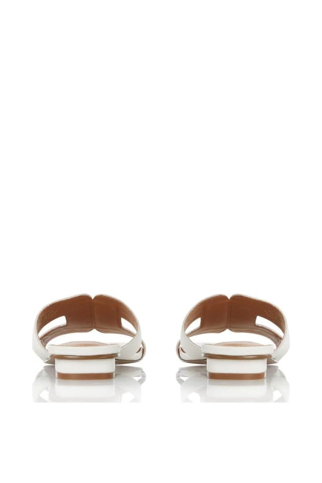 Dune London Dune London Women's 'Loupe' Leather Sliders in White - 3