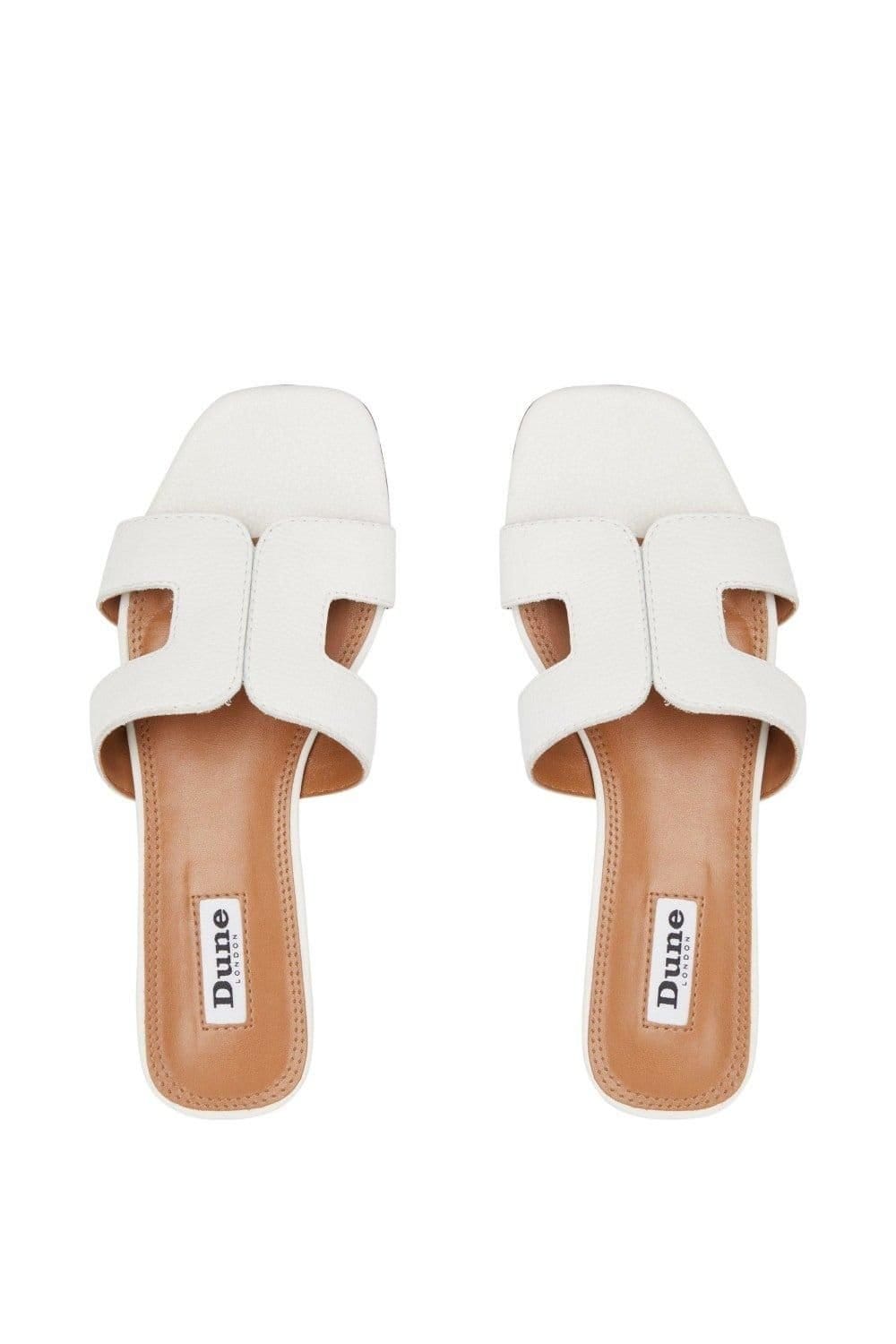 Dune London Dune London Women's 'Loupe' Leather Sliders in White - 4