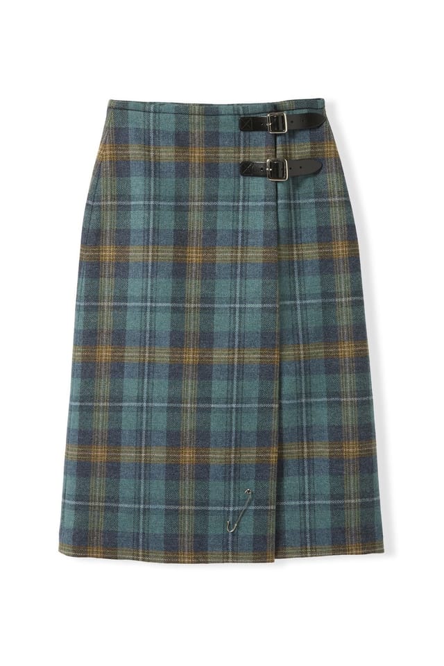 Celtic & Co Celtic & Co Women's British Midi Celt Kilt in Bottle Green - 3