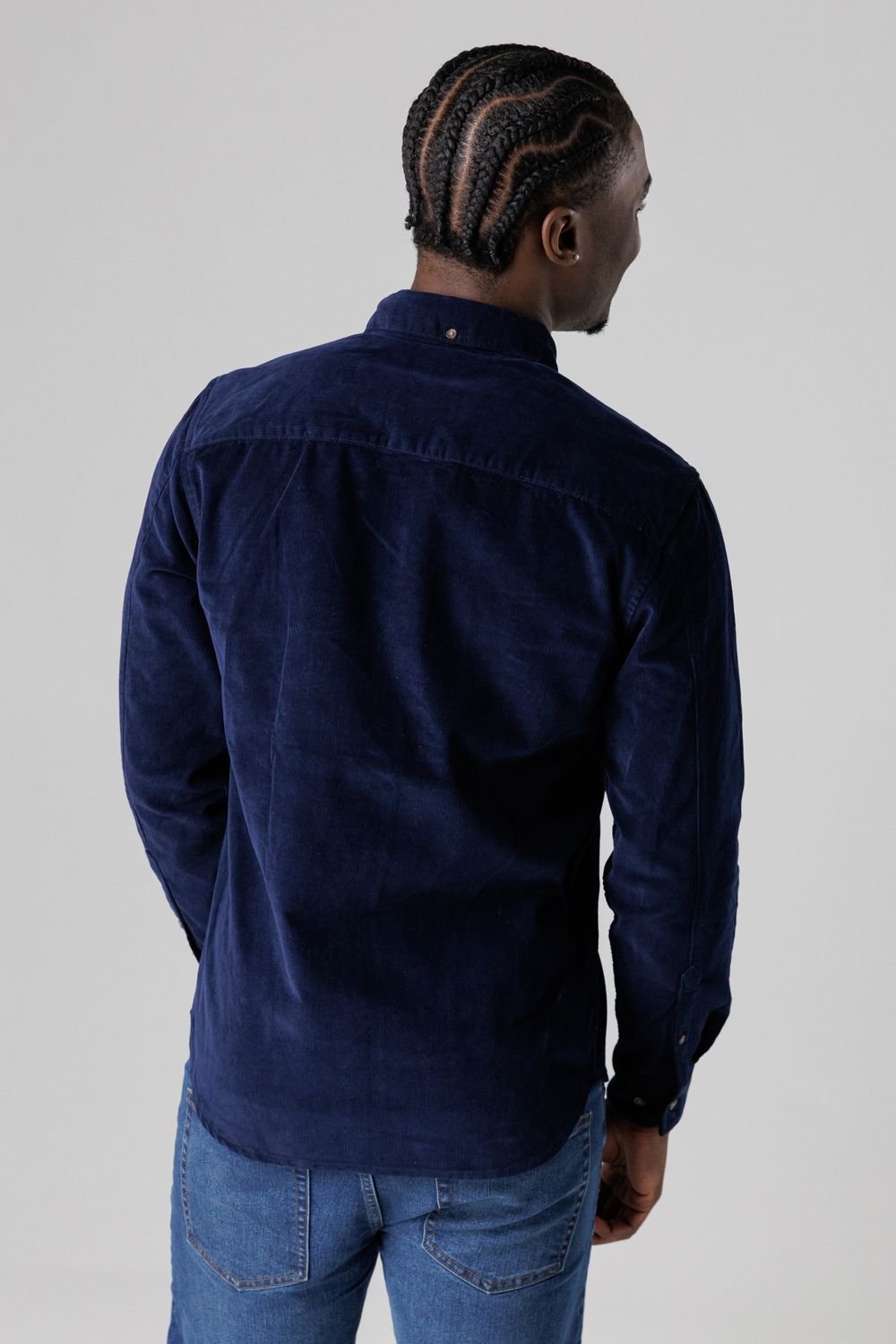 Tokyo Laundry Tokyo Laundry Men's Cotton Long Sleeve Corduroy Button-up Shirt in Blue - 2