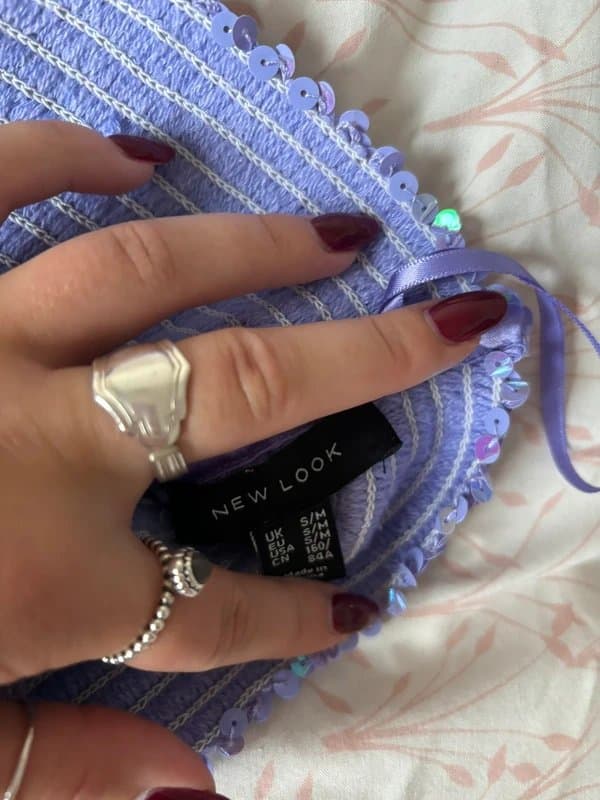 New Look Purple sequin top