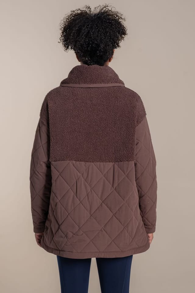 Craghoppers Craghoppers Women's Fairfield Borg Water-Repellent Hybrid Fleece Jacket in Brown - 2