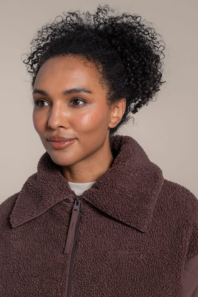 Craghoppers Craghoppers Women's Fairfield Borg Water-Repellent Hybrid Fleece Jacket in Brown - 3