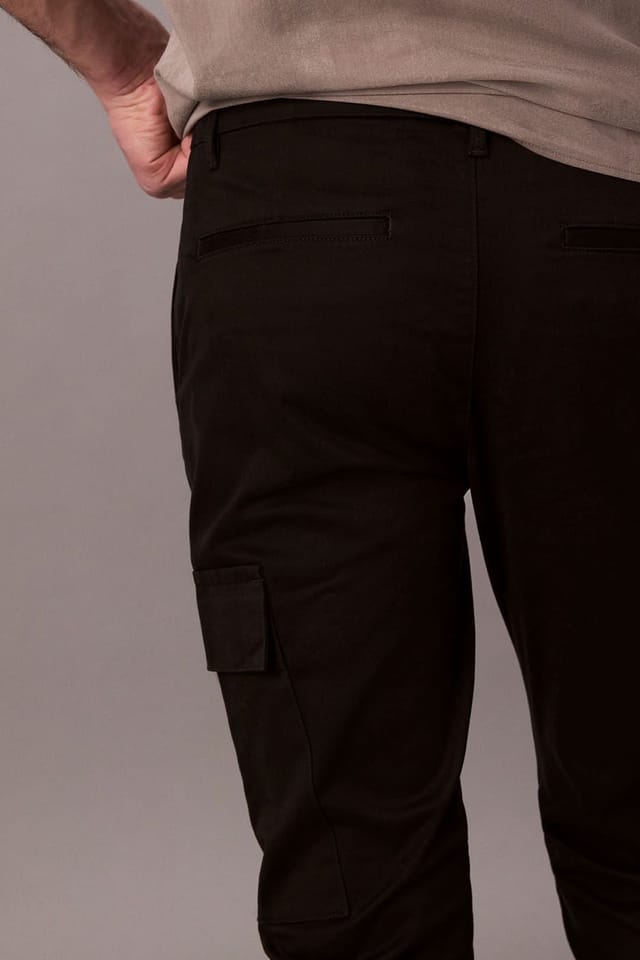 Calvin Klein Calvin Klein Men's Slim Cotton Stretch Cargo Black - 2