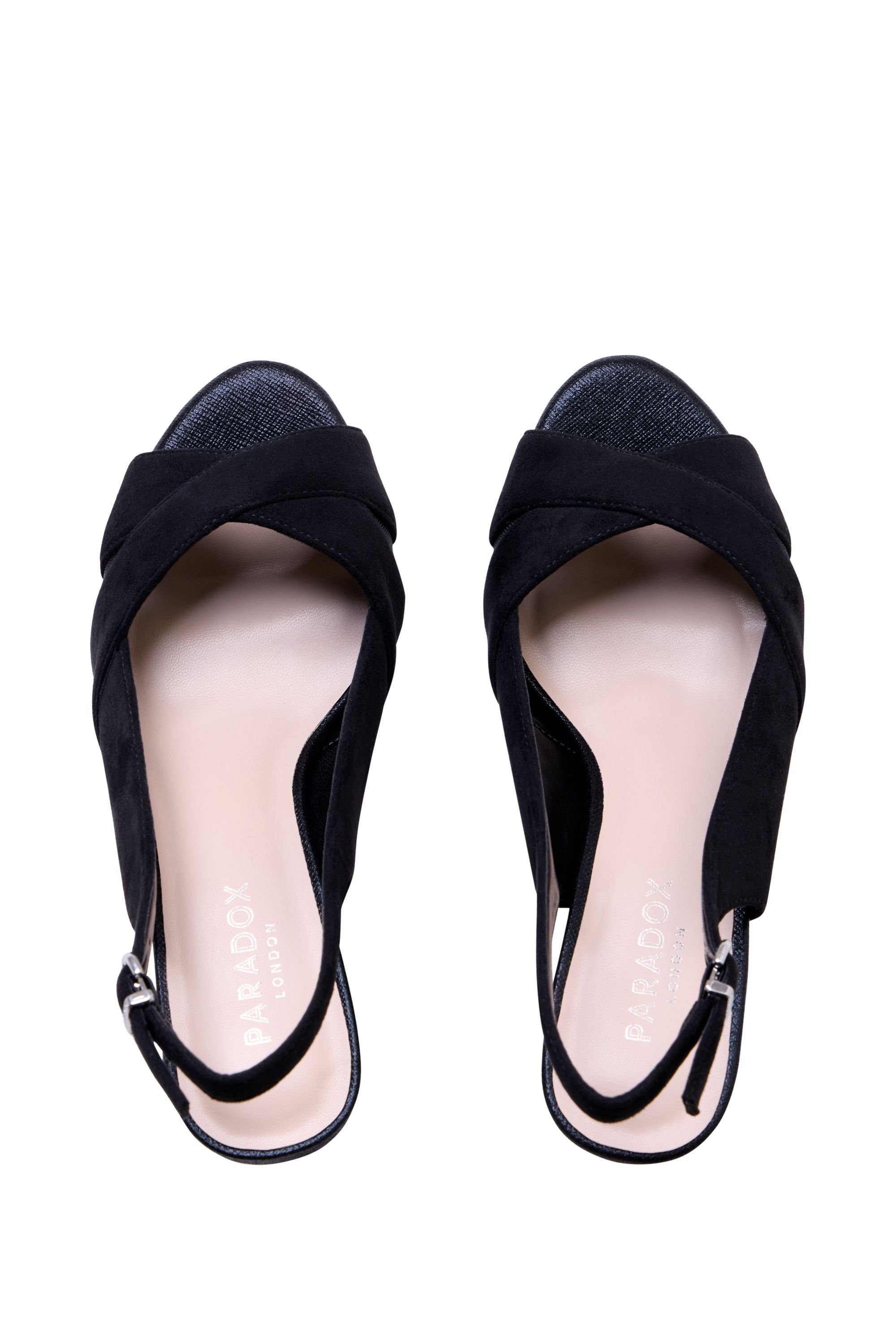 Paradox London Paradox London Women's Louise' Block Heel Platform Sandals in Black - 3