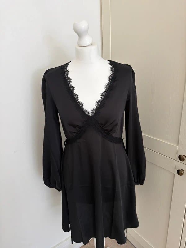 New Look New Look Black Lace Trim Dress