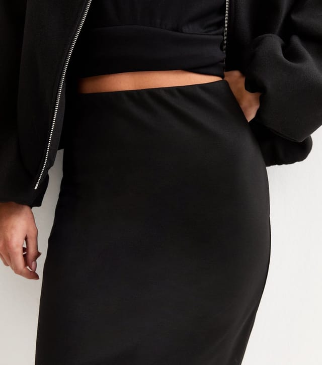 New Look Women's Petite Black Ponte Pencil Skirt New Look - 2