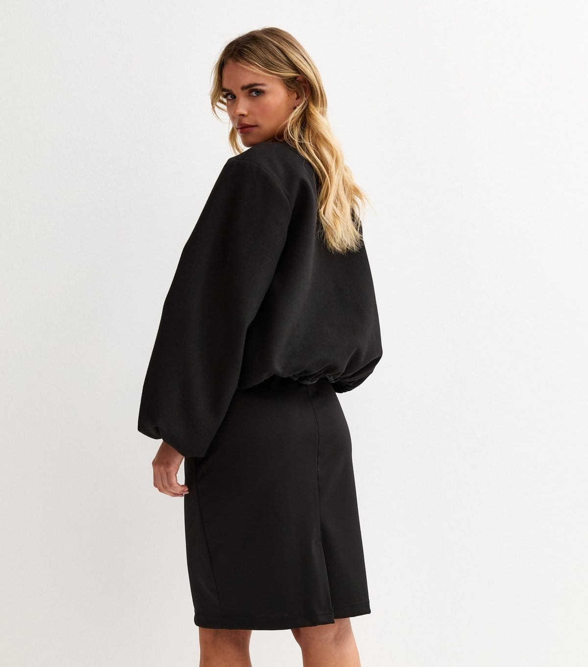 New Look Women's Petite Black Ponte Pencil Skirt New Look - 4
