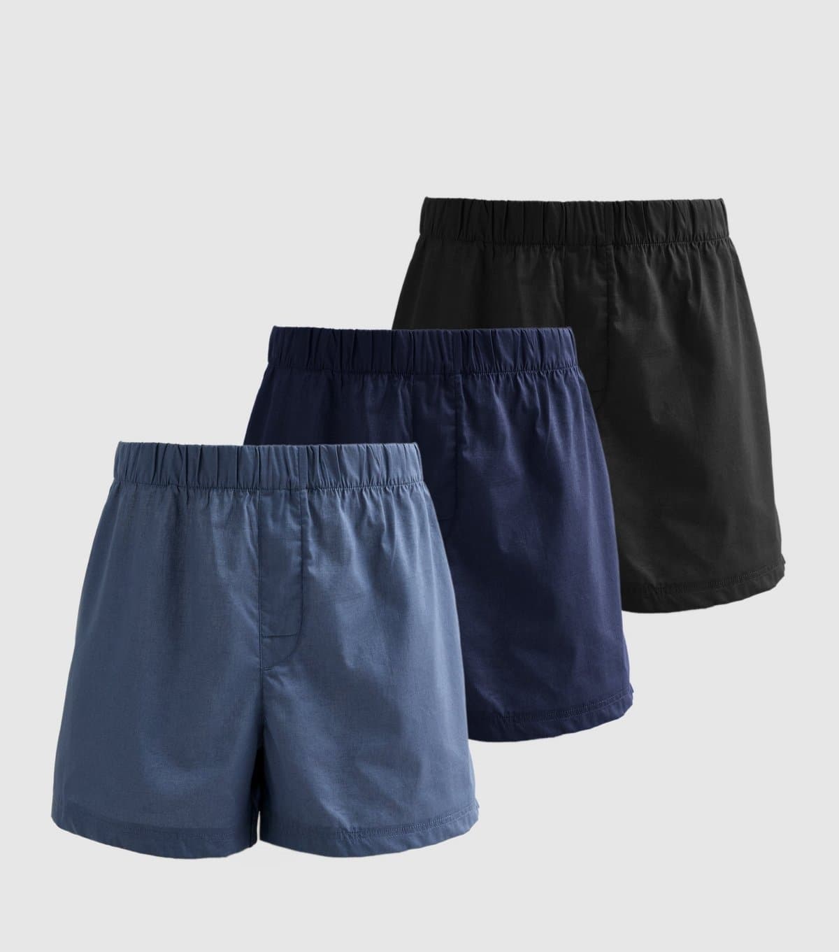 jack & jones Men's Pack of 3 Navy Boxers Jack & Jones New Look