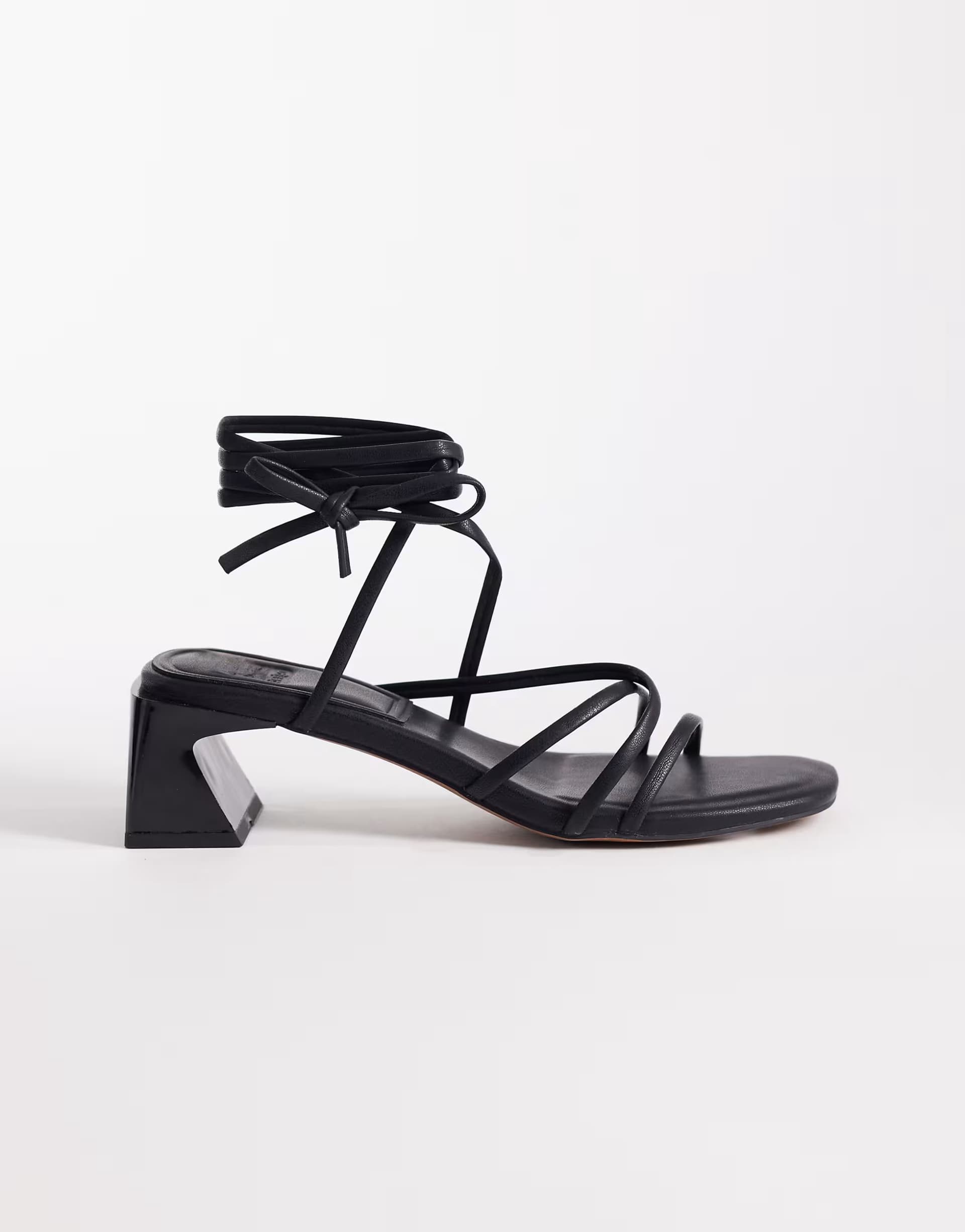 ASOS ASOS Black Strappy Block Heel Sandals