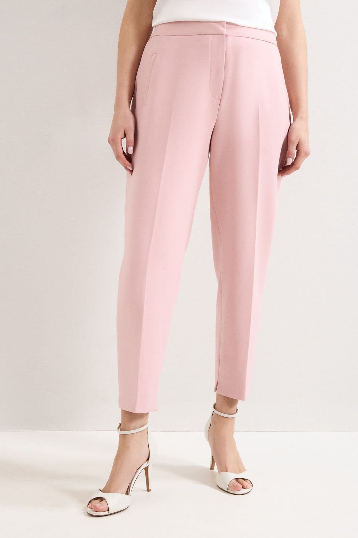 Phase Eight Phase Eight Baby Pink Petite Slim Tapered Trousers