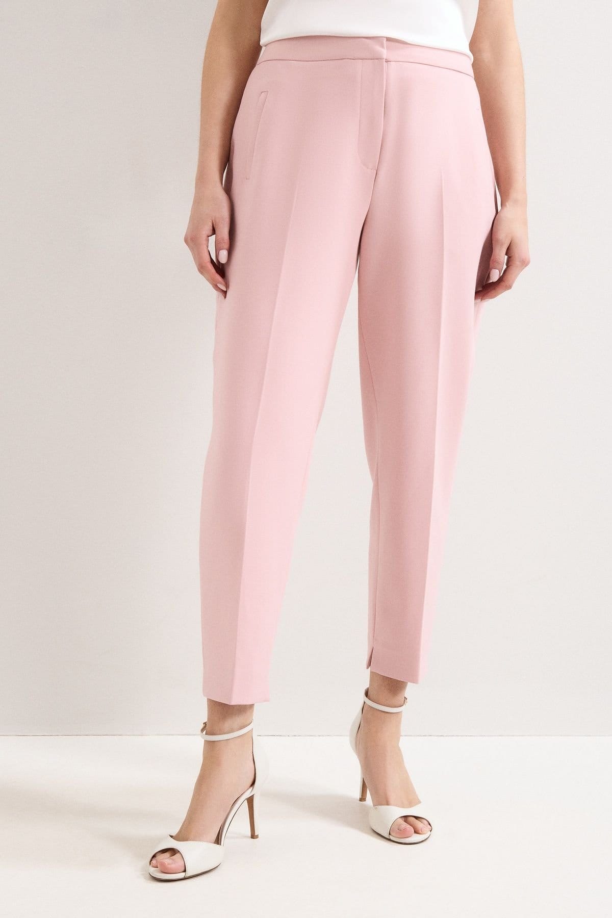 Phase Eight Baby Pink Petite Slim Tapered Trousers