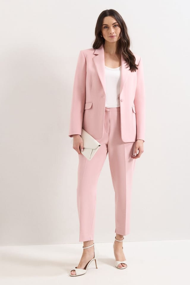 Phase Eight Phase Eight Women's Petite Fara Slim Tapered Trousers in Baby Pink - 3