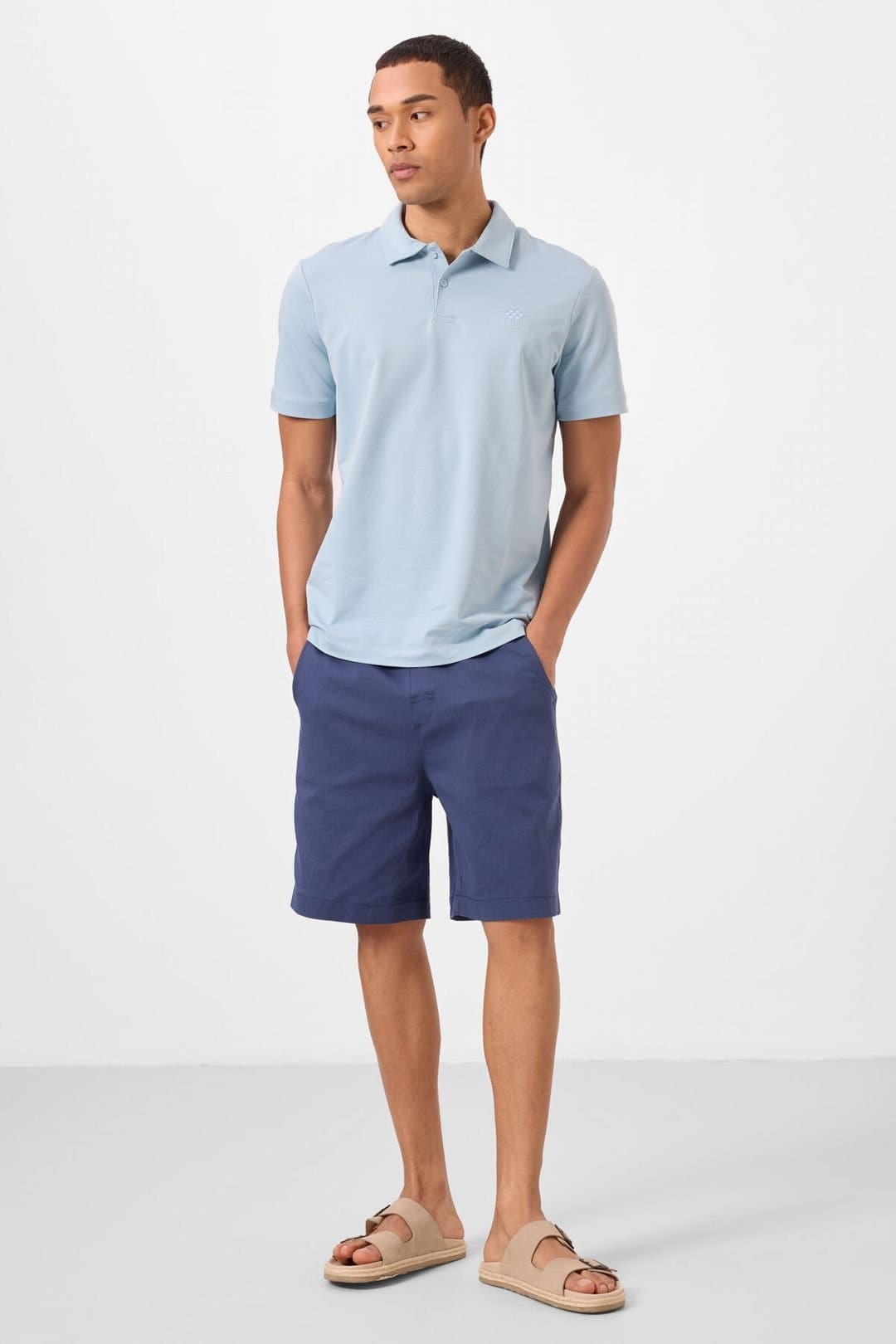 Tommy Life Tommy Life Men's Regular Fit Chino Shorts in Navy