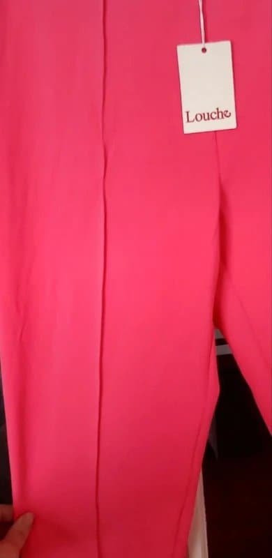 ASOS Asos new pink woman's smart dressy trousers tailored louche high waisted tapered uk 12 summer