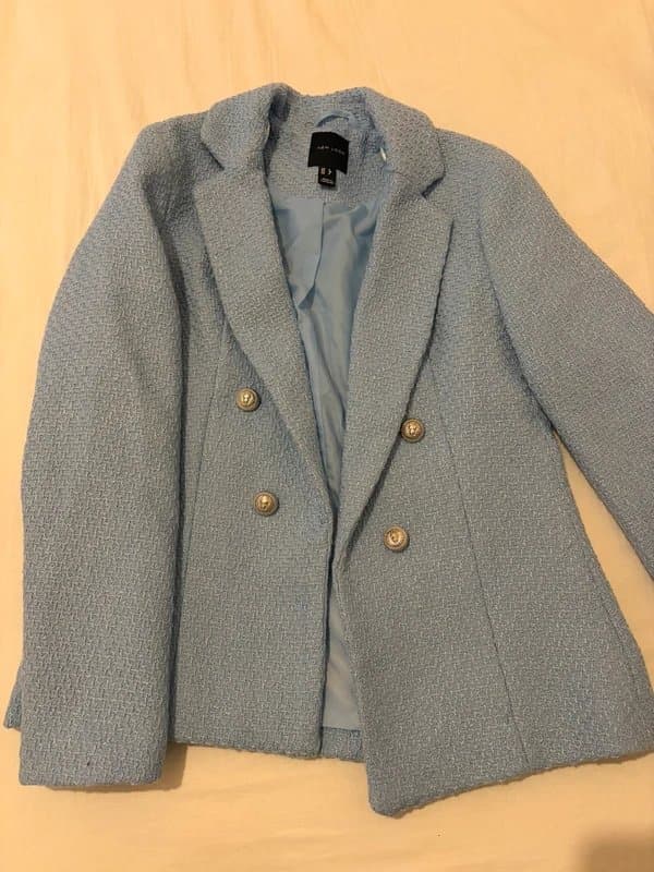 New Look Light Blue smart blazer size 8
