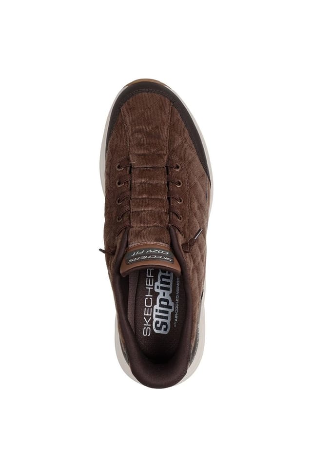 Skechers Skechers Men's Contour Foam Cordelux Casual Trainer in Brown - 3
