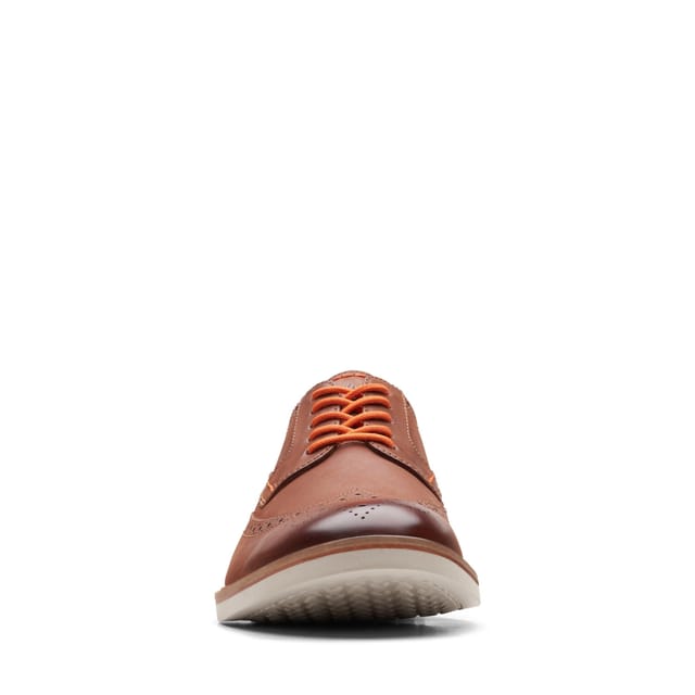 Clarks Clarks Men's Atticus LT Limit Dark Tan Leather Brogues in Brown - 3