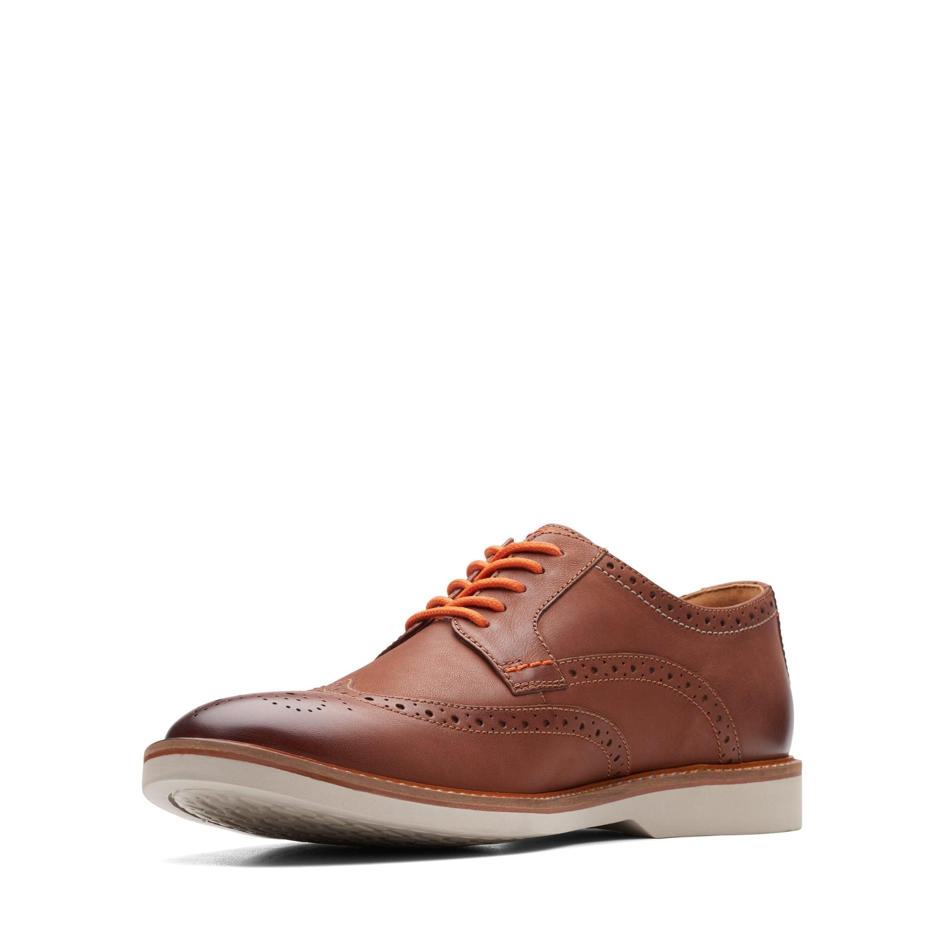 Clarks Clarks Men's Atticus LT Limit Dark Tan Leather Brogues in Brown - 4