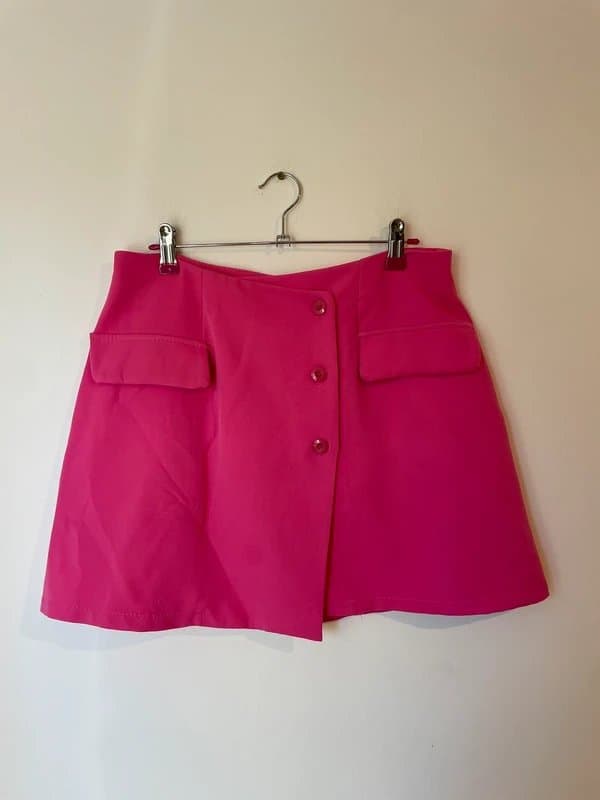 Source Unknown Hot pink mini skirt