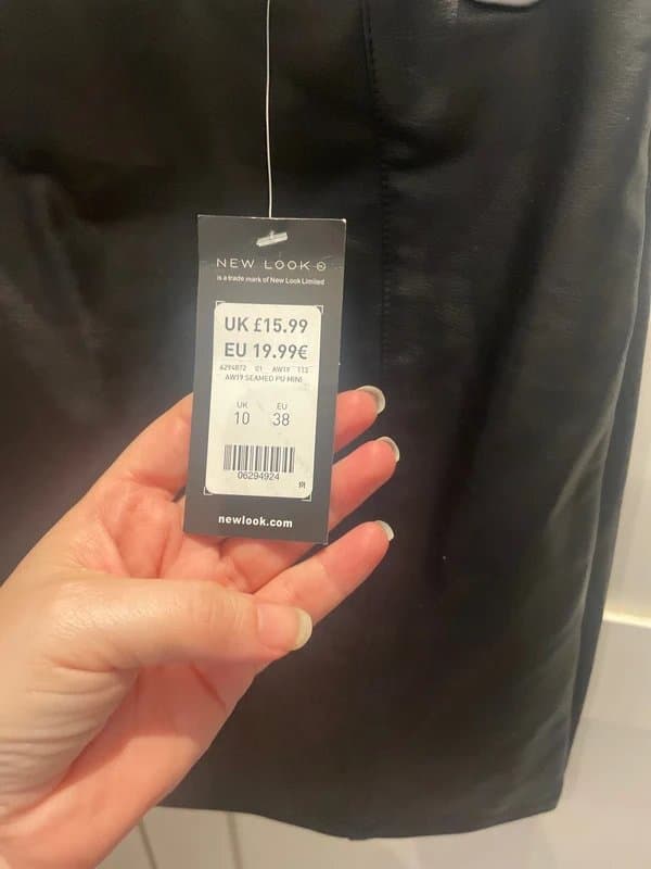 New Look Brand new leather look skirt size 10
