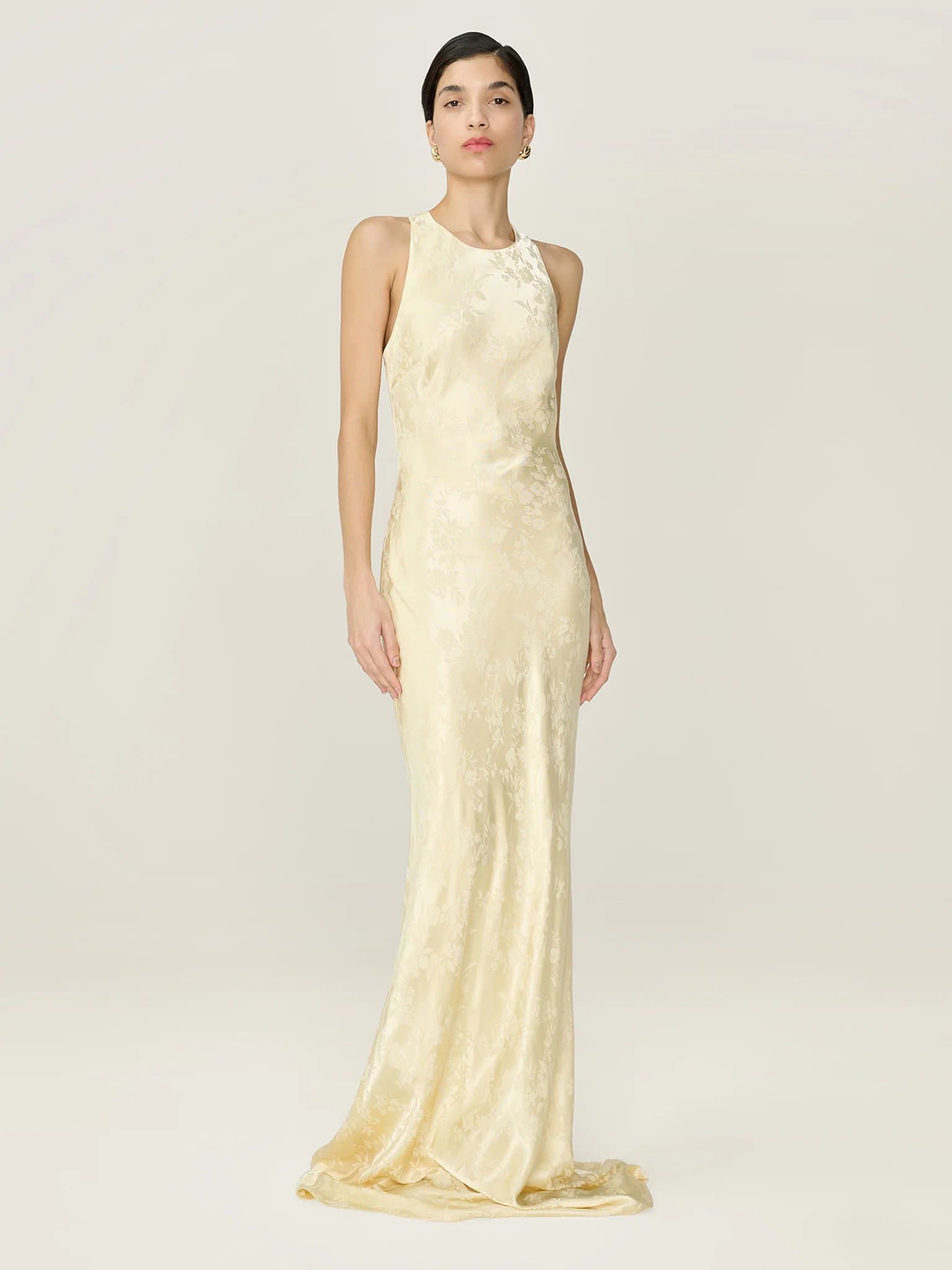 OMNES Jai Jacquard Dress in Double Cream