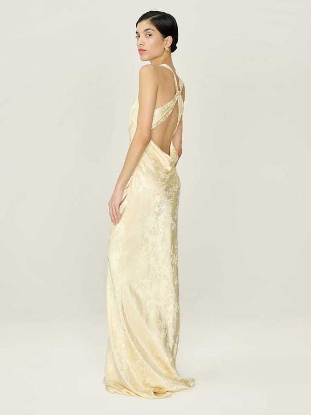 OMNES Jai Jacquard Dress in Double Cream - 2