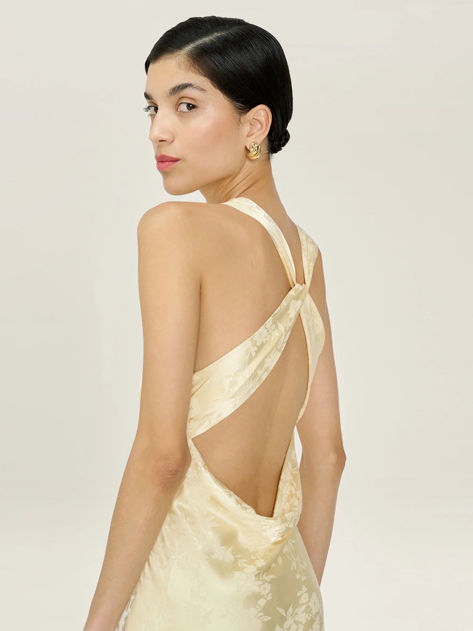 OMNES Jai Jacquard Dress in Double Cream - 4