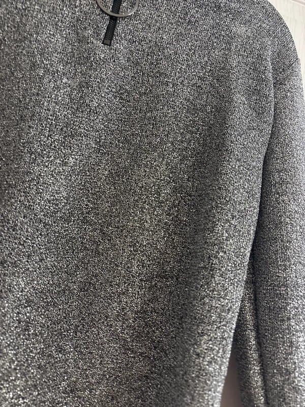 Zara Zara grey glitter long sleeve top size M