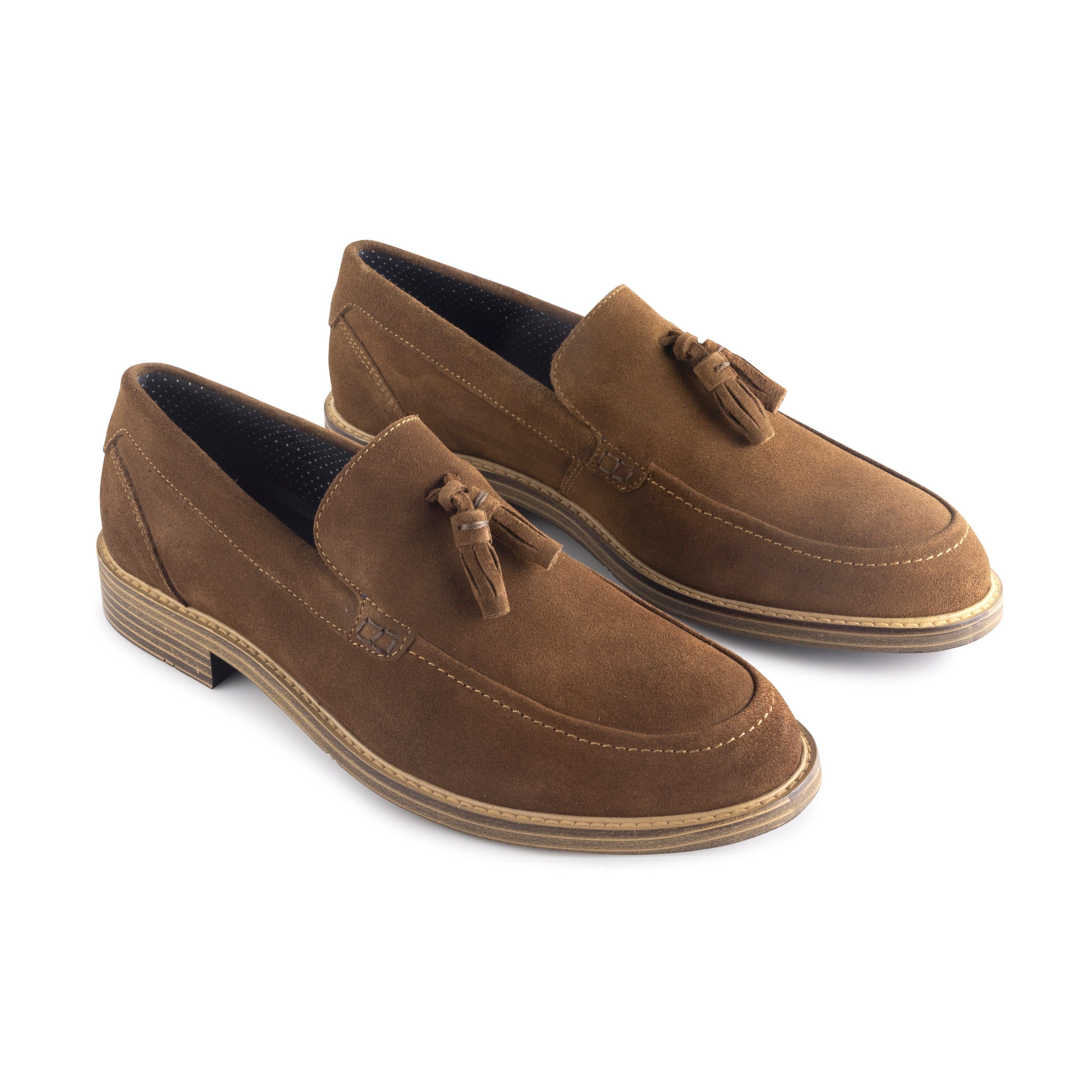 Amen Shoes Amen Shoes Men's Affleck Suede Leather Smart Loafers in Chocolate - 3