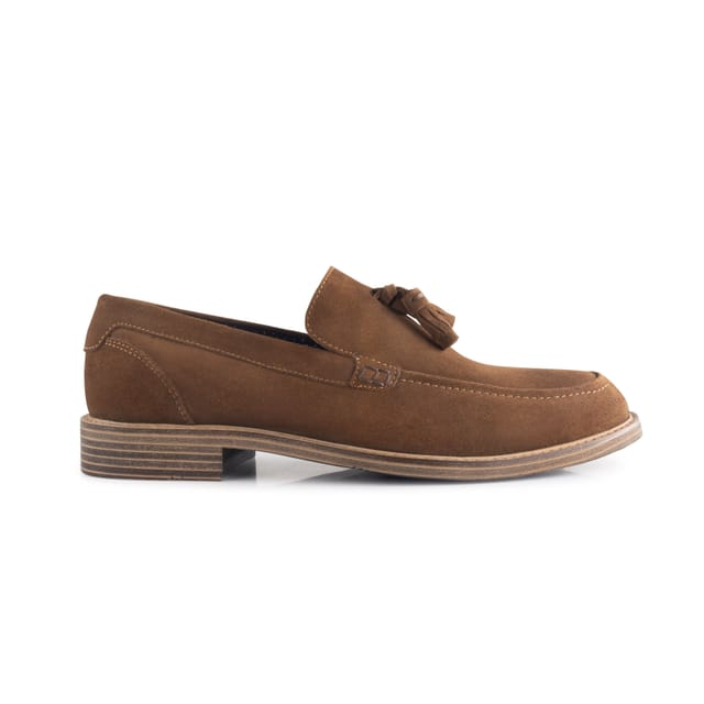 Amen Shoes Amen Shoes Men's Affleck Suede Leather Smart Loafers in Chocolate - 3