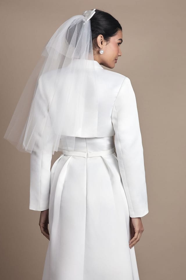 Coast Coast Women's Satin Bridal Bolero Jacket in Ivory - 3