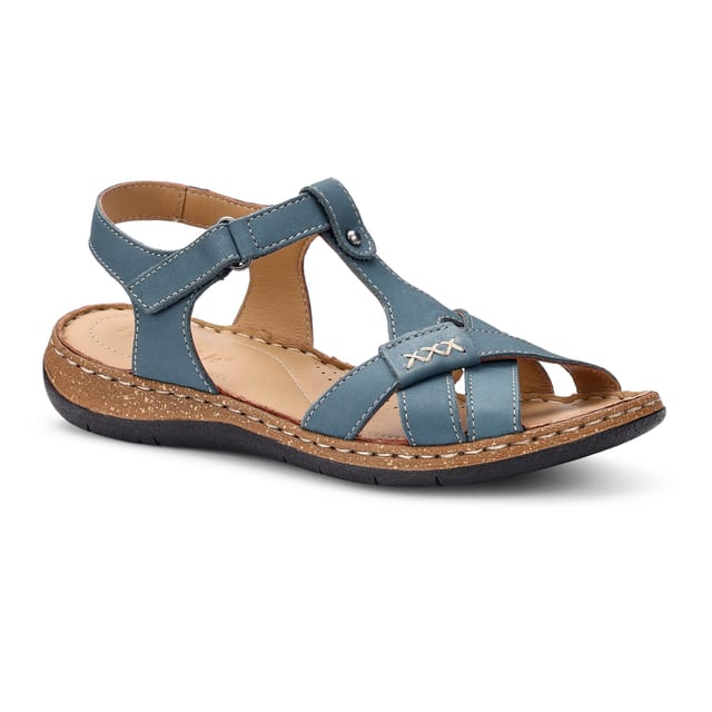 Hotter Hotter Women's Wide Fit 'Reya' Sandals in Mid Blue - 2