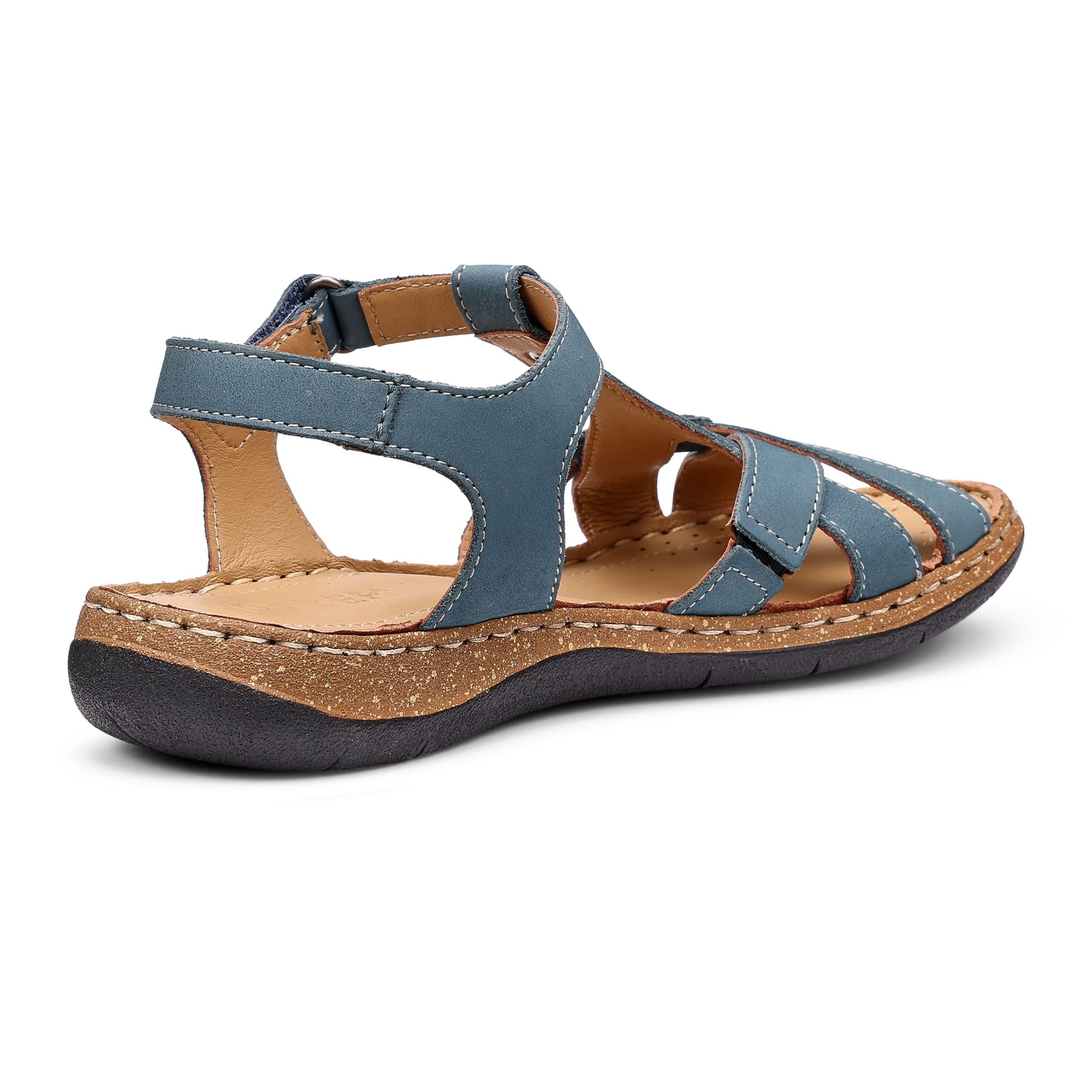 Hotter Hotter Women's Wide Fit 'Reya' Sandals in Mid Blue - 4