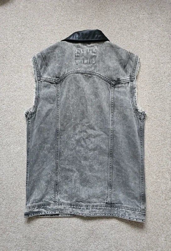 River Island River Island Denim Gilet Studded Y2K Indie Sleaze Grunge Vest S