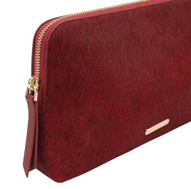 Paul Costelloe Paul Costelloe Women's Ronda Leather Pouch in Burgundy - 3