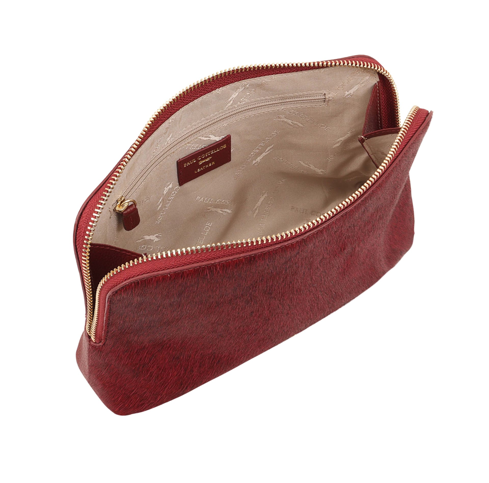 Paul Costelloe Paul Costelloe Women's Ronda Leather Pouch in Burgundy - 4