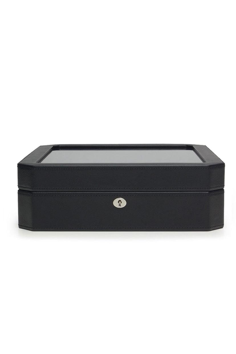 Wolf WOLF Men's Windsor 10 Piece Watch Box in Black - 1
